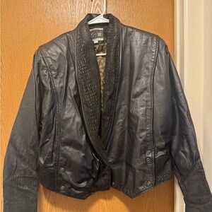 Black Leather Women's Jacket